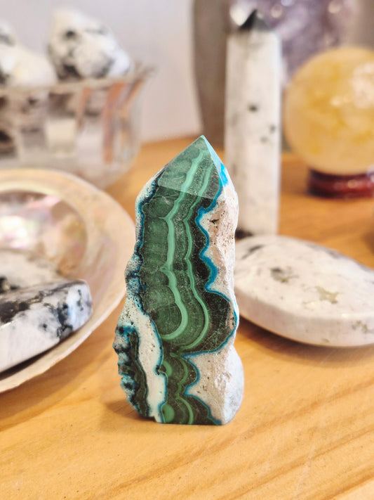 Malachite Chrysocolla Tower 36g (MCT36)