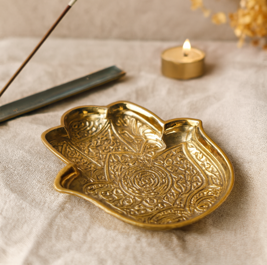 Aluminium Bowl - Hamsa Hand 25cm x 22cm x 3cm