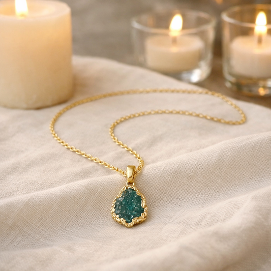 Agate Geode Pendant Necklace