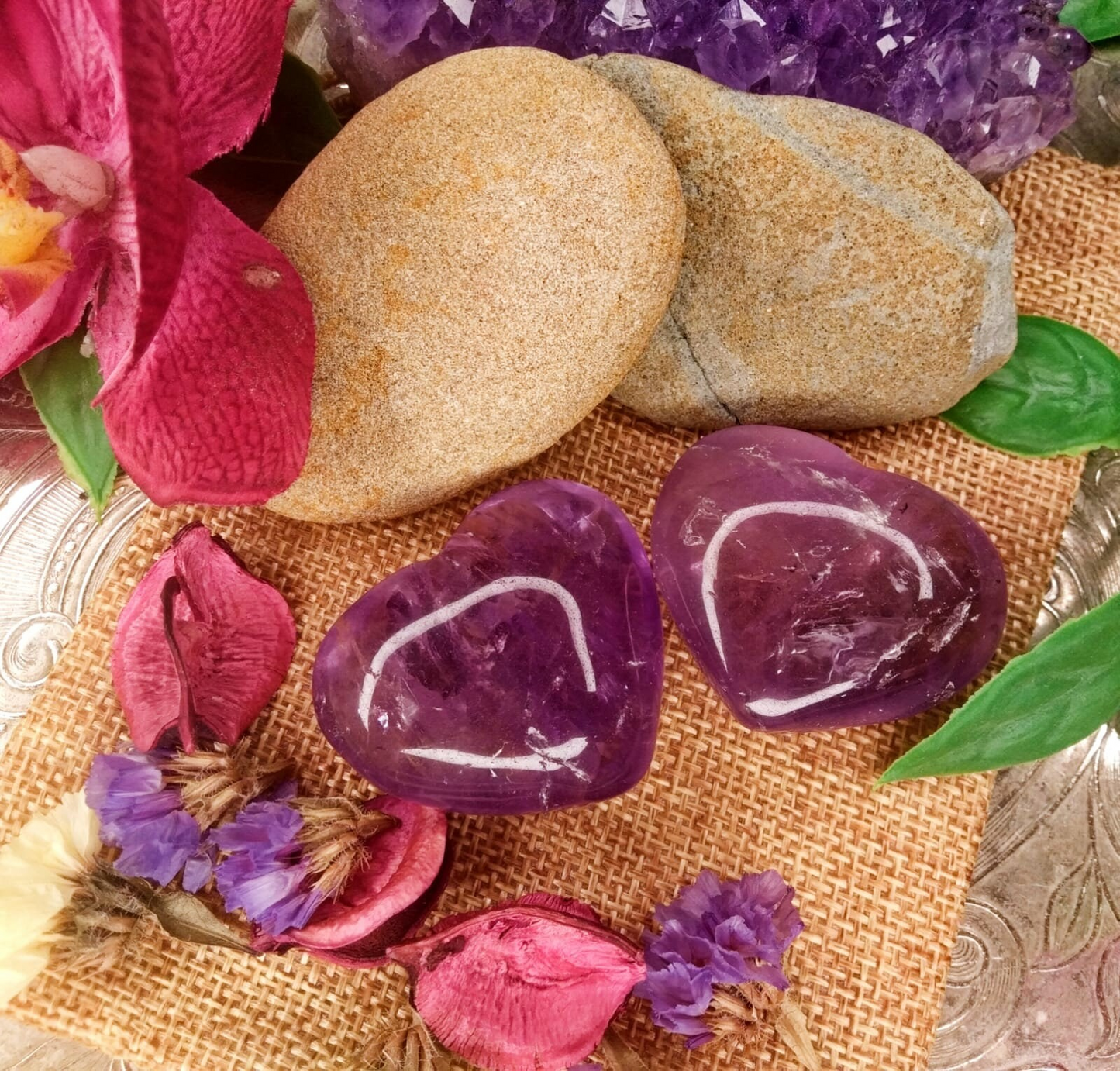 Amethyst Crystal Heart (3cm)