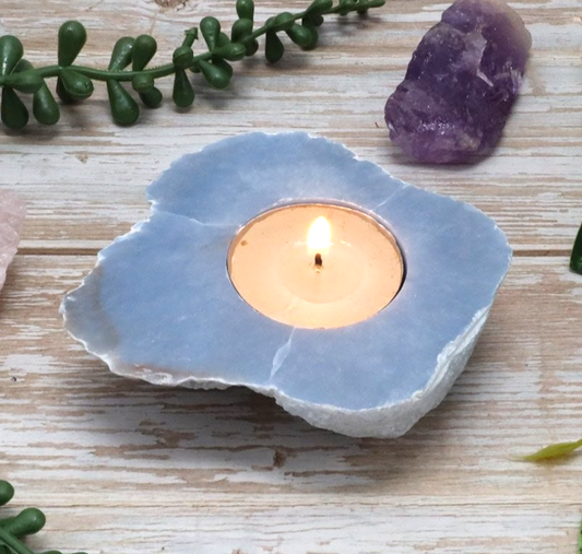 Angelite Candle Holder