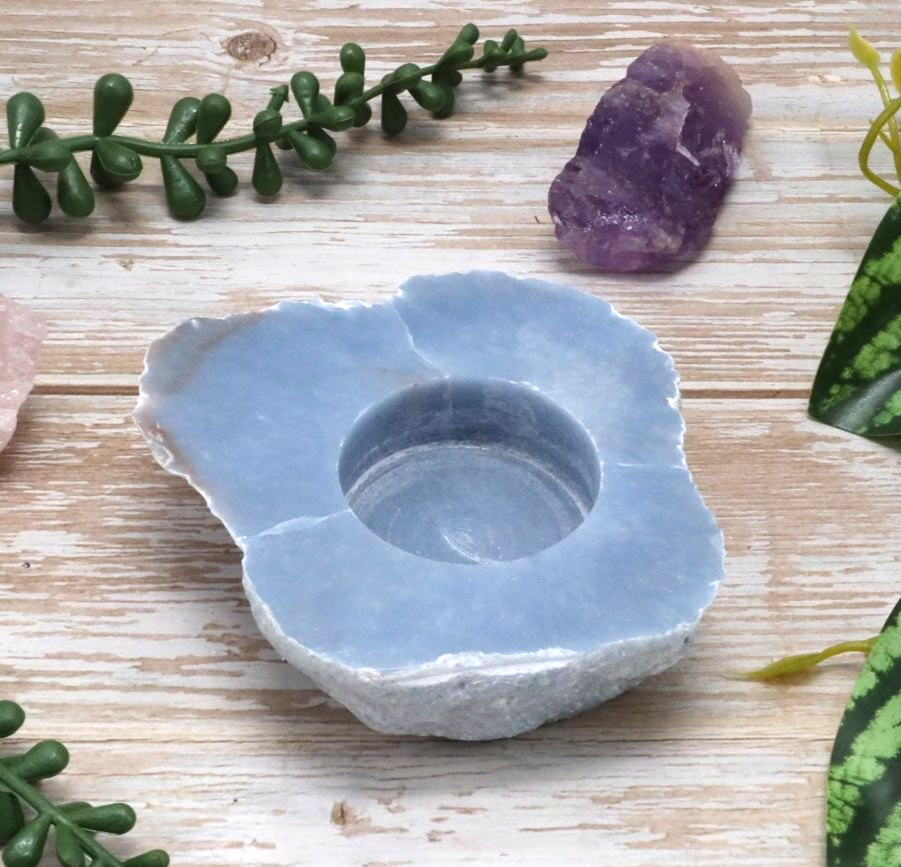 Angelite Candle Holder