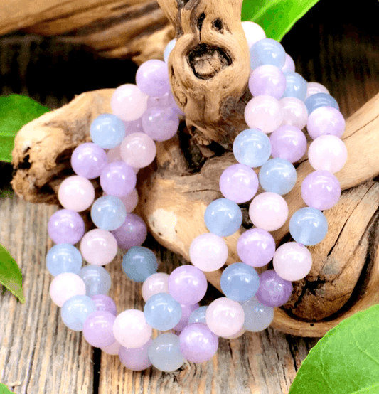 Aquamarine, Amethyst and Rose Quartz Bracelet For Divine Love and Peace - Spirit and Stardust