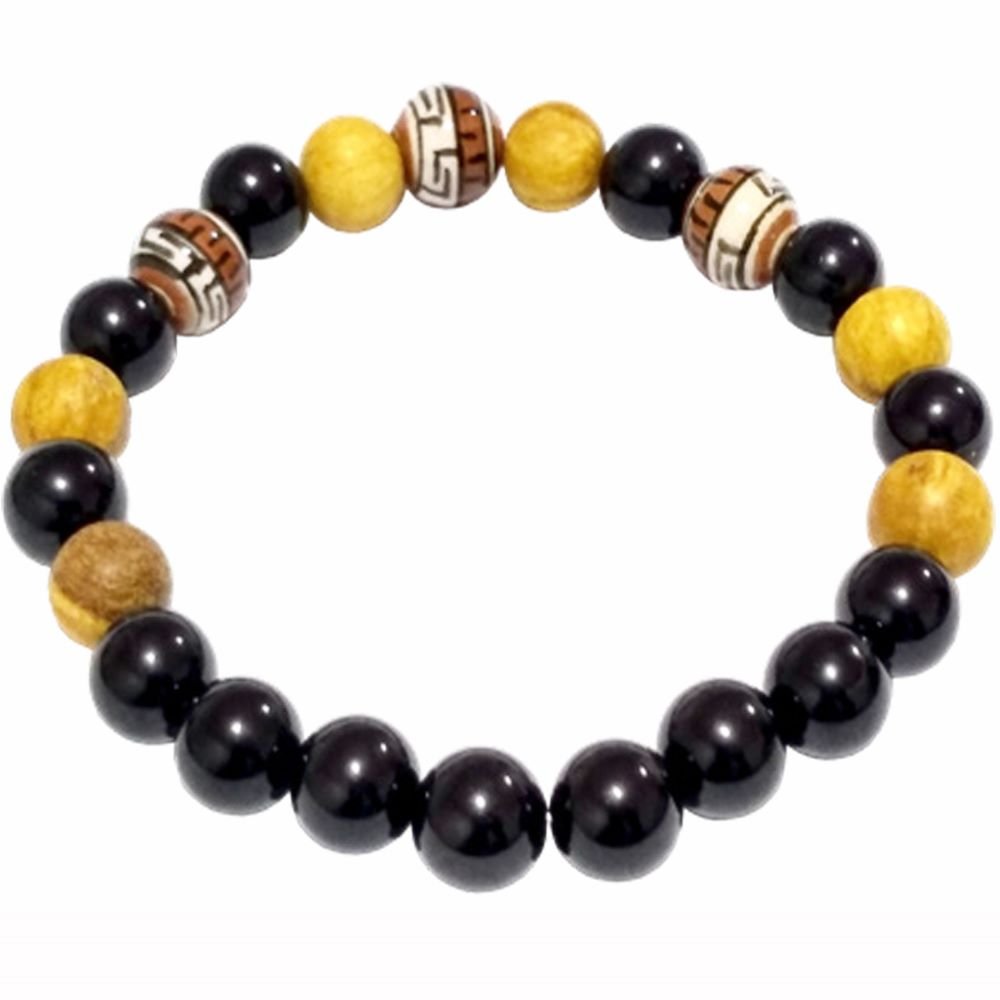 Palo Santo and Black Tourmaline Crystal Bracelet (8mm)