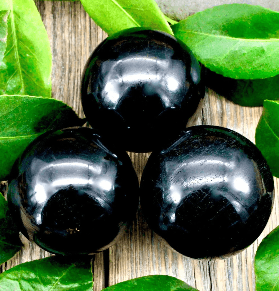 Black Tourmaline Crystal Sphere - Spirit and Stardust