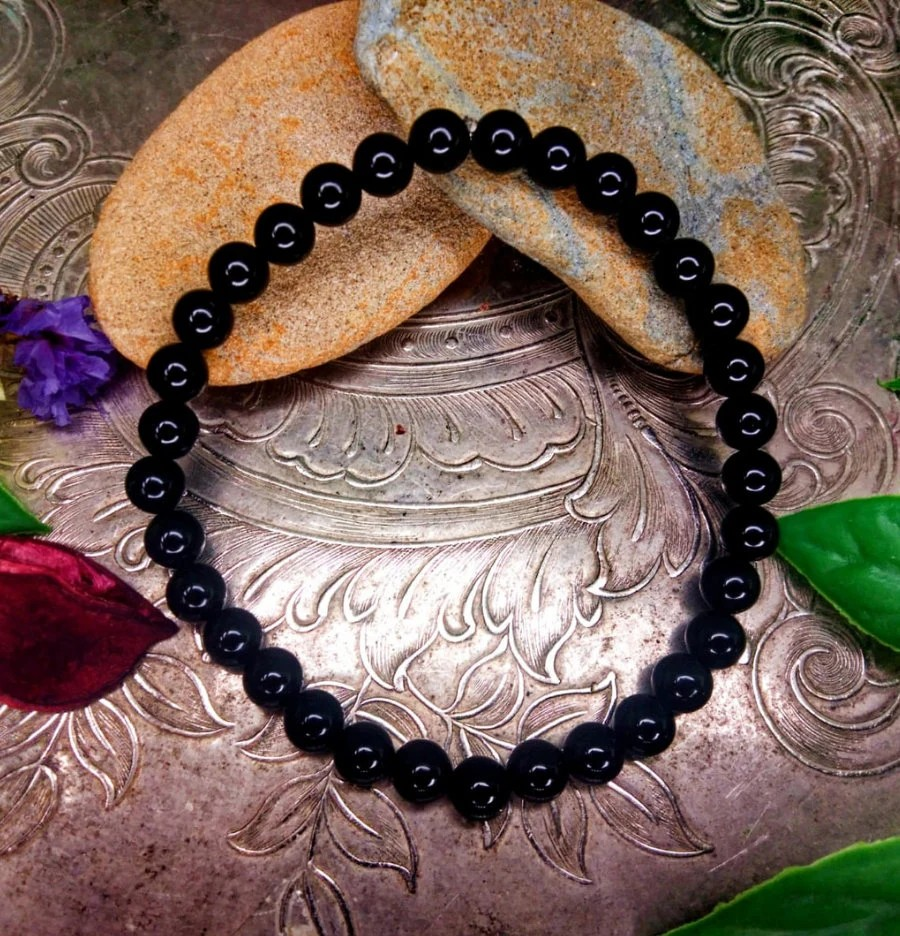 Black Obsidian Bracelet For Shadow Work (6mm)