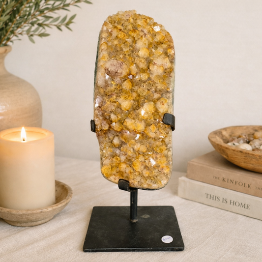 Citrine Cluster on Metal Stand (2.504 kg)