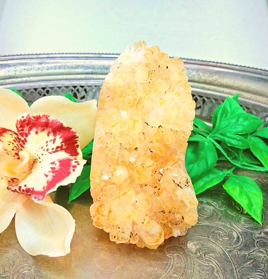 Raw Citrine Standing Cluster CSC070 (375 grams)
