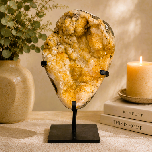 Citrine Cluster on Metal Stand (2.812 kg)