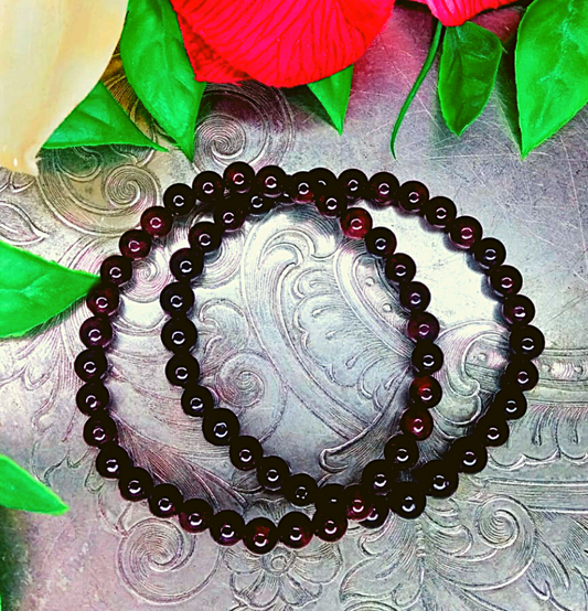 Garnet Bracelet For Sensuality (4mm Beads)
