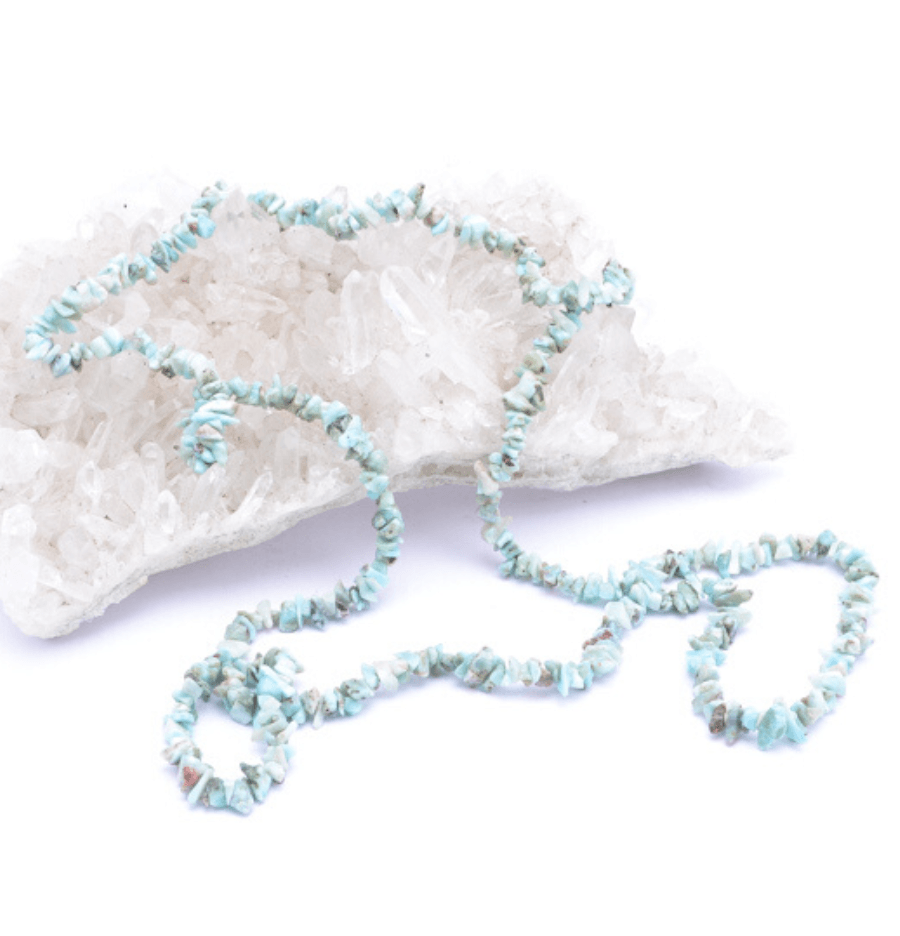 Larimar Crystal Chip Necklace - Spirit and Stardust