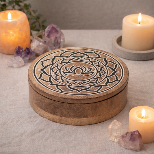 Lotus Wooden Grid Box