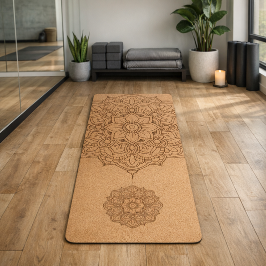 Eco-Friendly Mandala Cork Yoga Mat