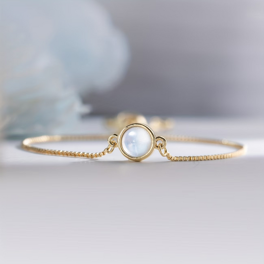 Moonstone 18K Gold Plated Bracelet