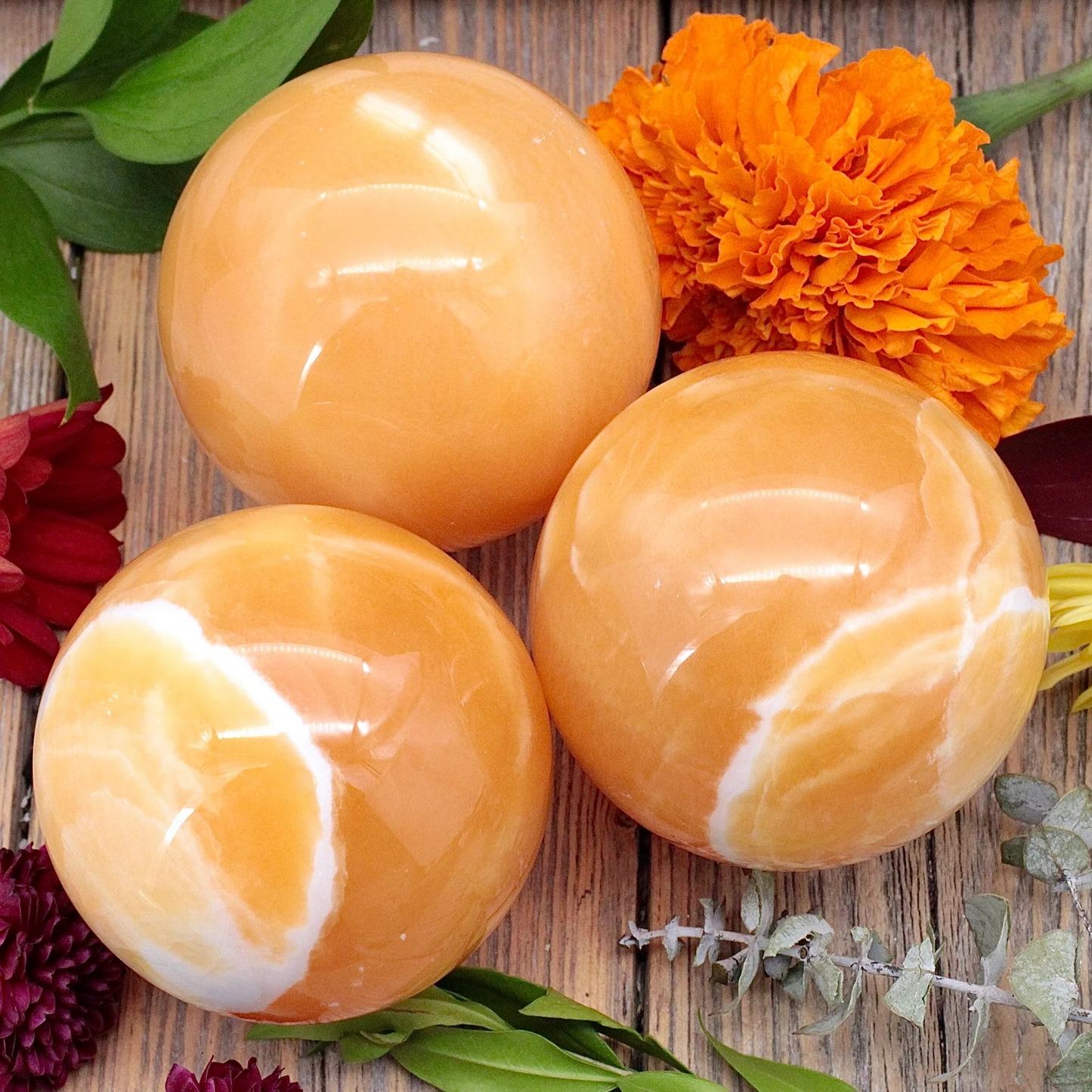 Orange Calcite Sphere