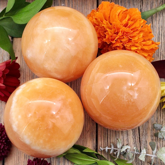 Orange Calcite Sphere