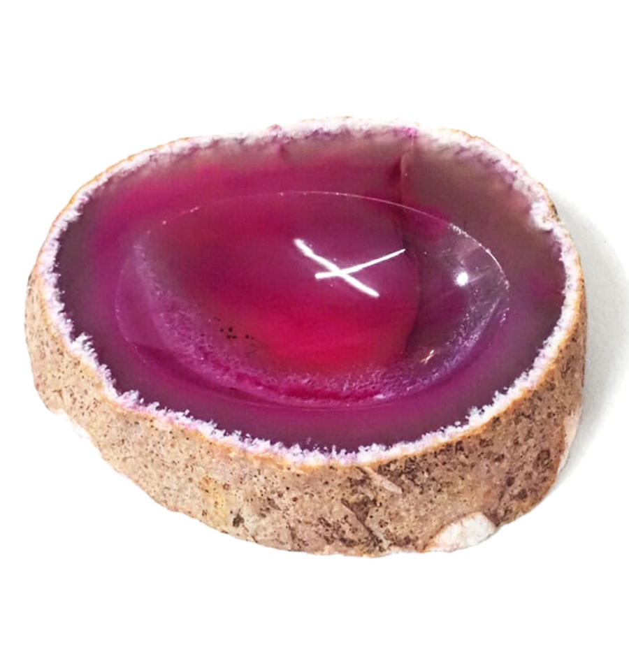 Pink Agate Polished Bowl