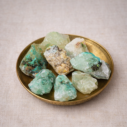 Raw Quartz with Chrysocolla: The Stone for Calm Communication