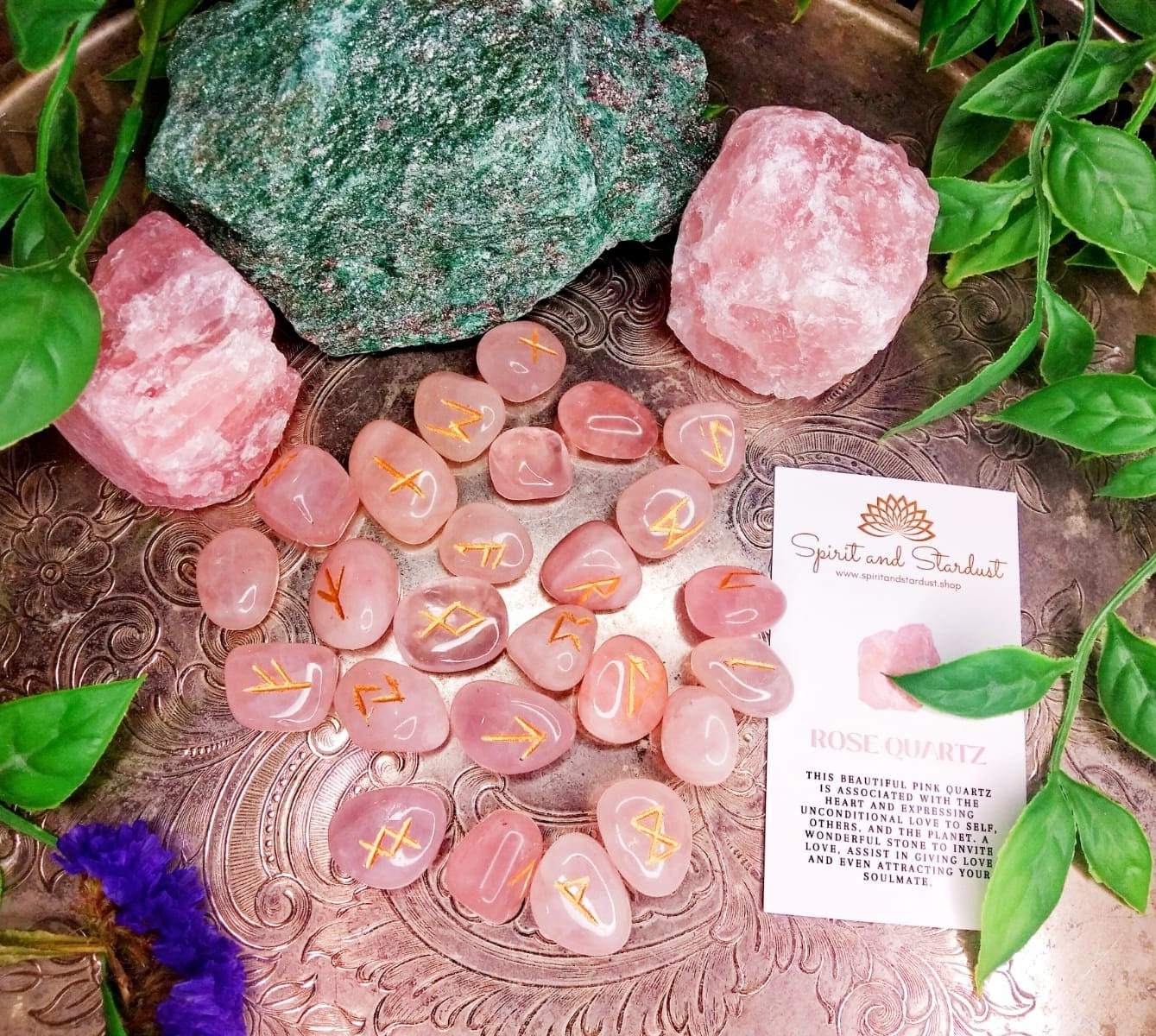 Rose Quartz Rune Set