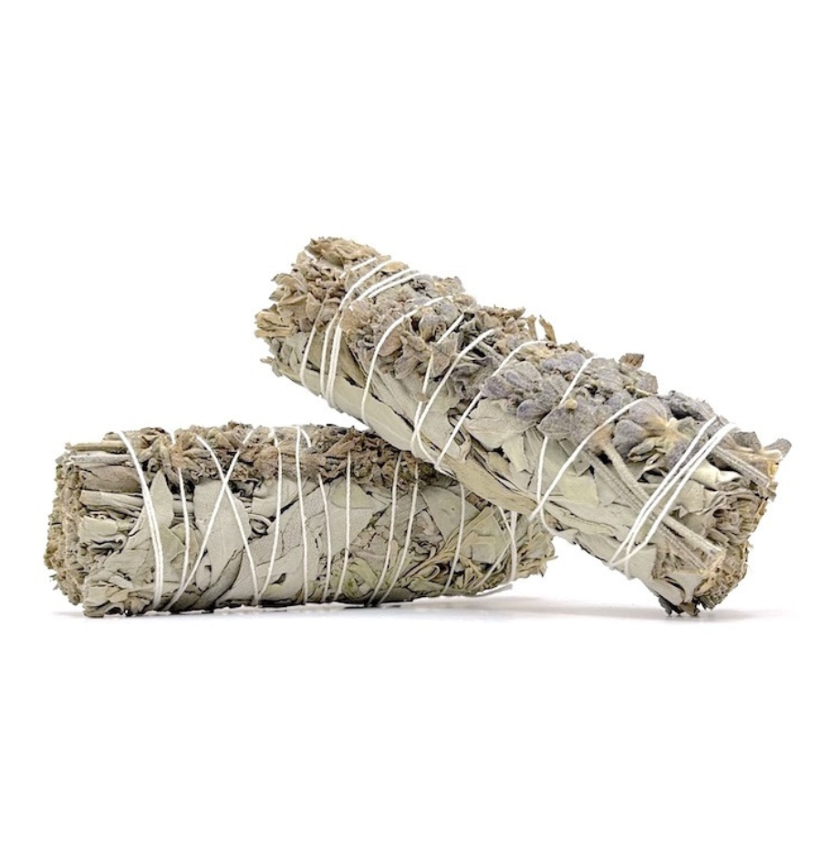 White/Blue Sage with Lavender Smudge Stick (10cm)