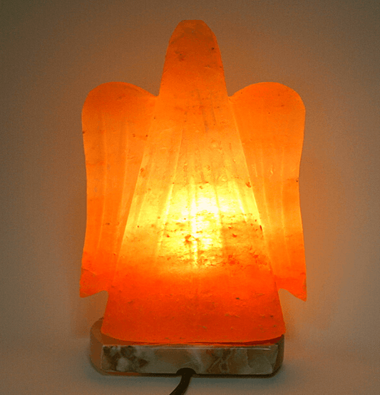 Pink Himalayan Salt Angel Lamp - Spirit and Stardust