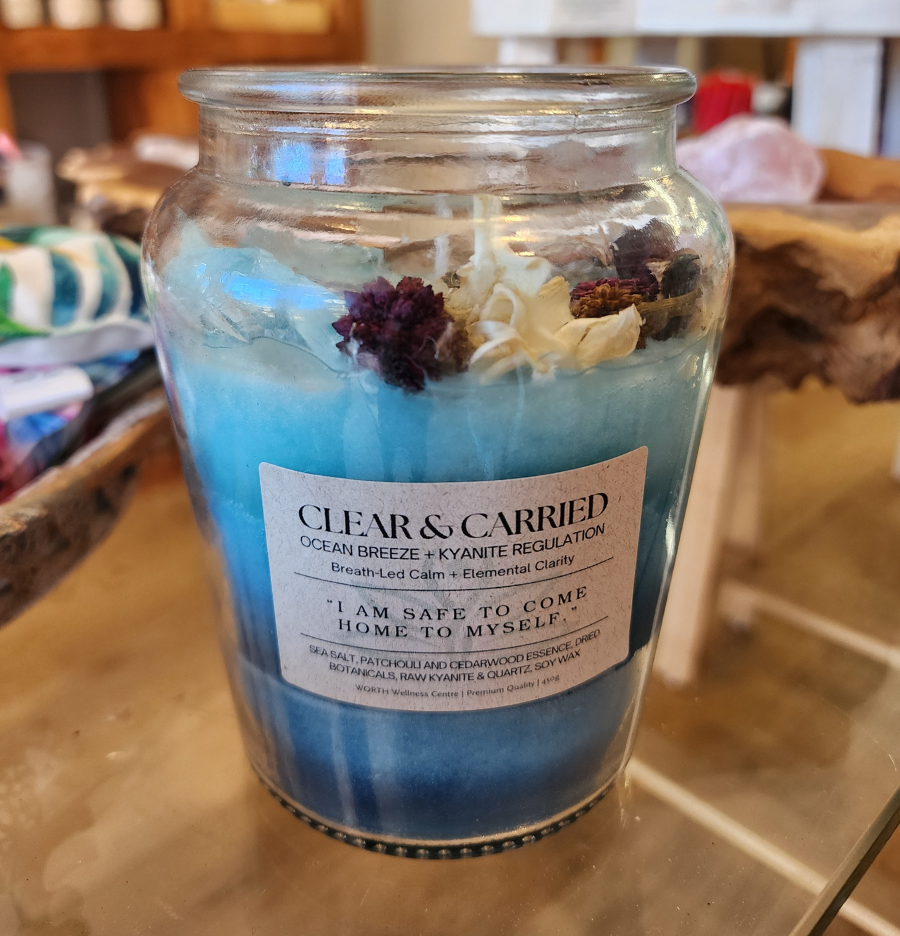 Clear & Carried Crystal Candle
