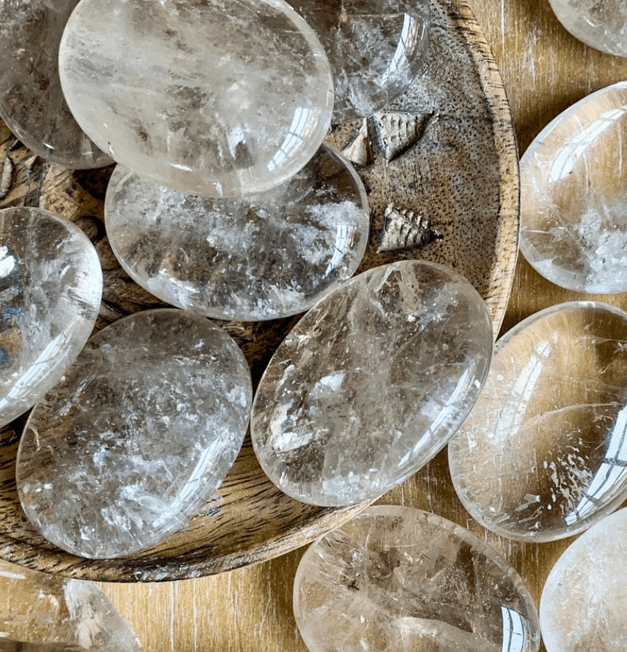 Smoky Quartz Palm Stone For Stress Relief - Spirit and Stardust