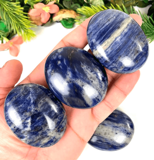 Sodalite Palm Stone For Wisdom and Logic - Spirit and Stardust