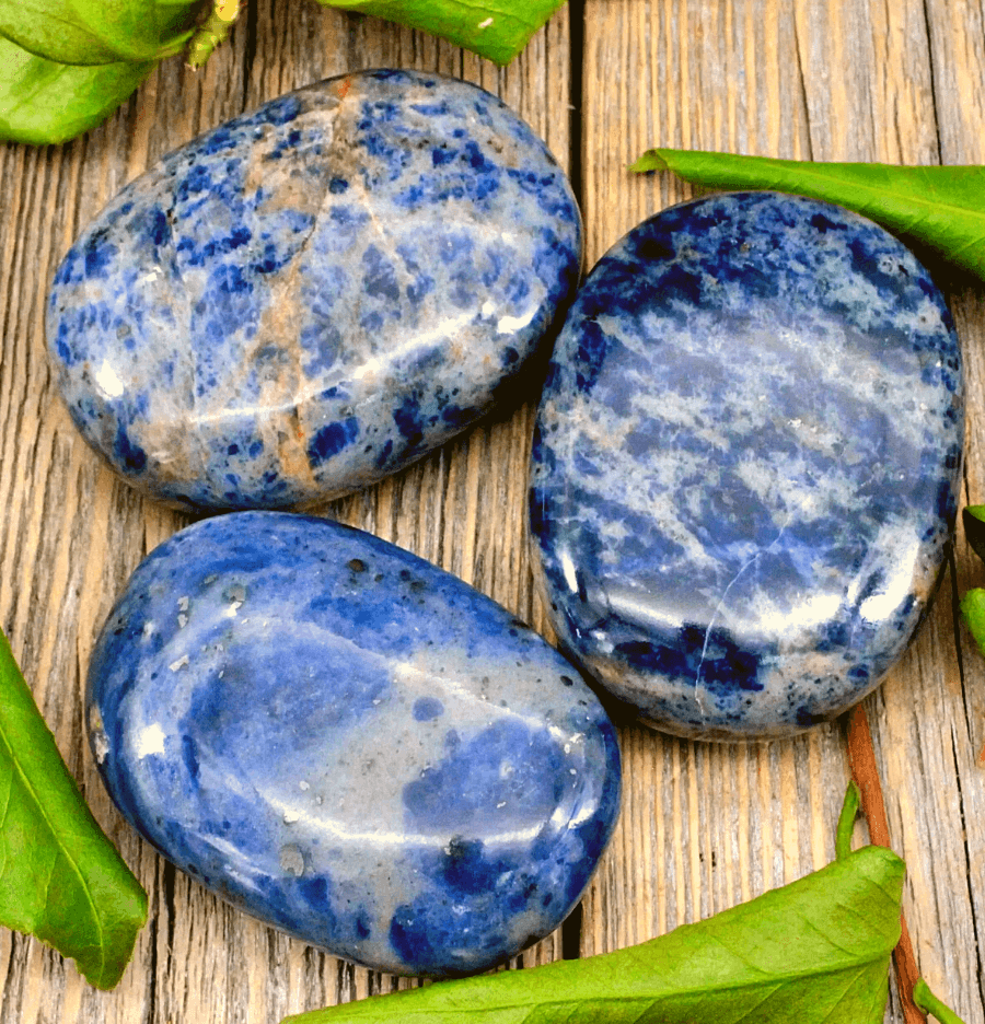 Sodalite Palm Stone For Wisdom and Logic - Spirit and Stardust