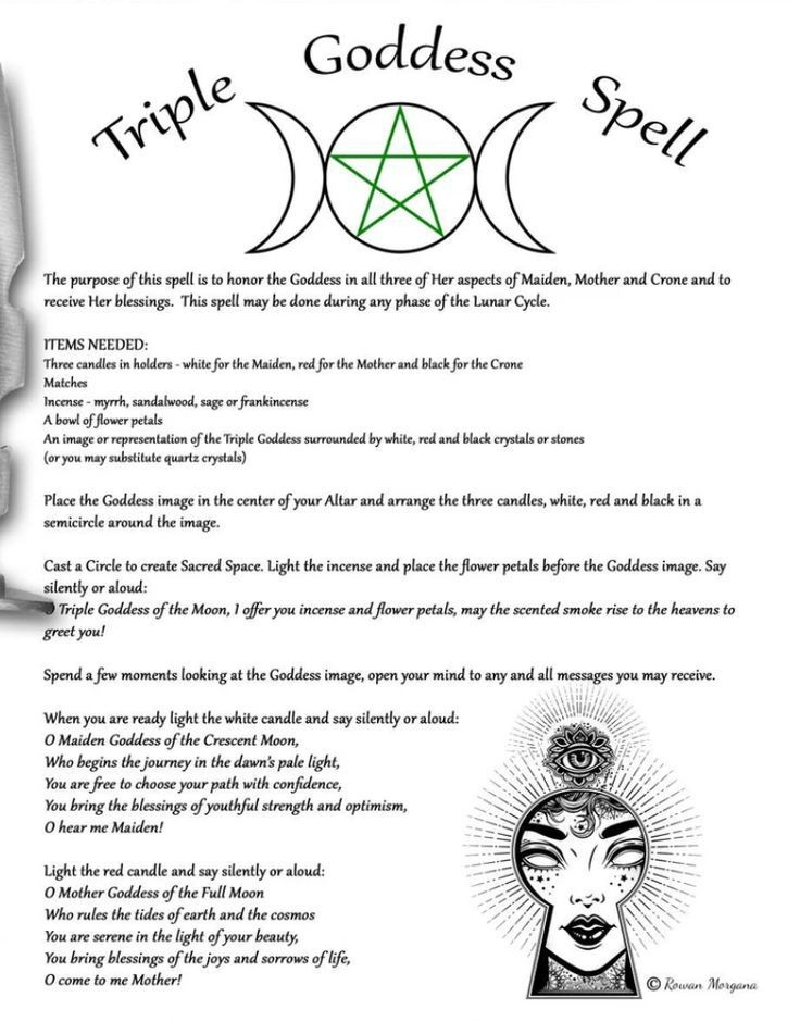 Triple Goddess Moon Necklace