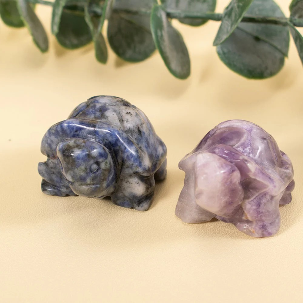 Carved Crystal Turtles (Various)