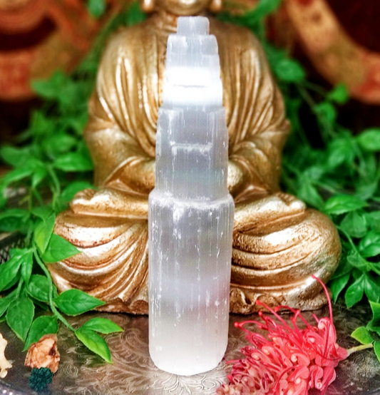 White Selenite Tower (20cm)