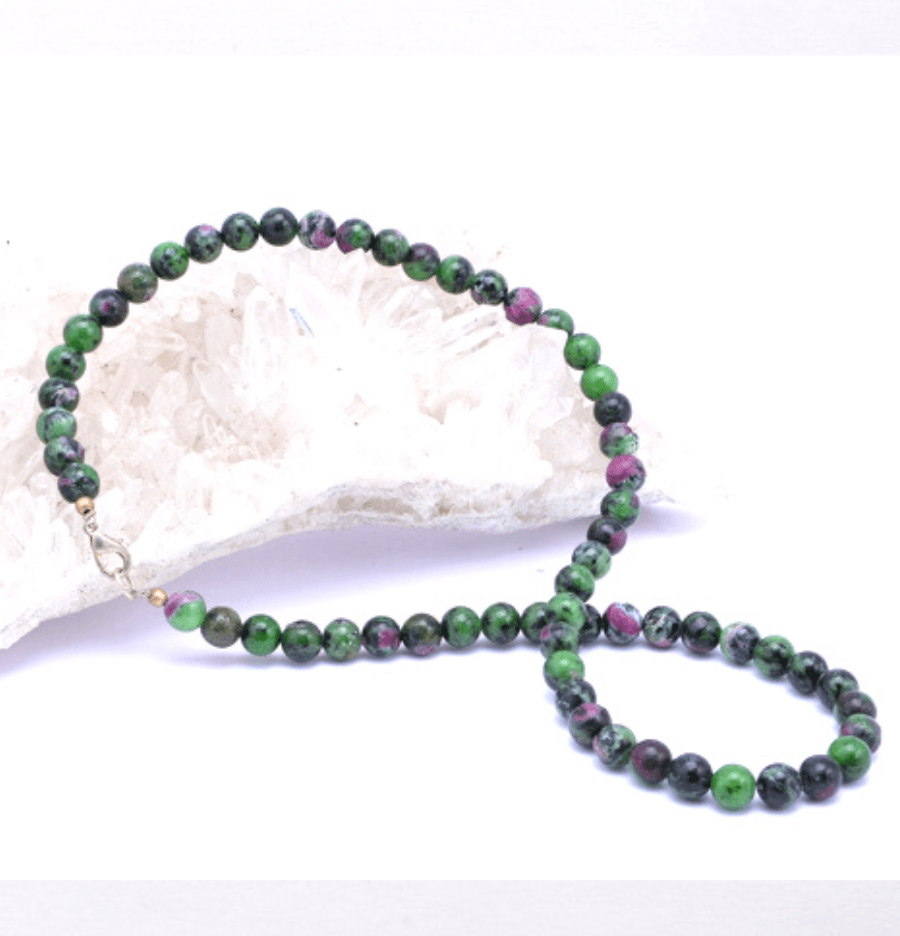 Zoisite Bead Necklace - Spirit and Stardust