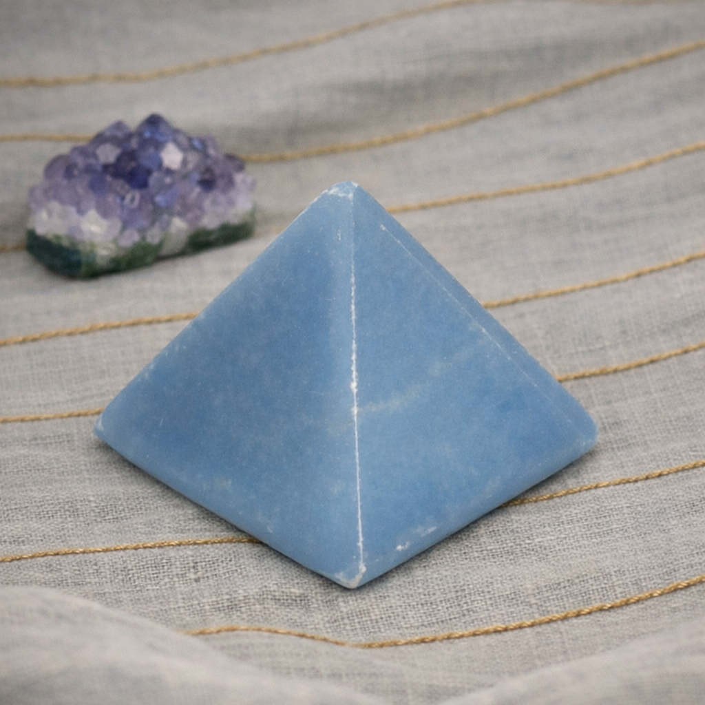 Angelite Crystal Pyramid