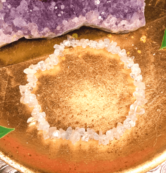 Aquamarine Crystal Chip Bracelet For Tranquillity - Spirit and Stardust