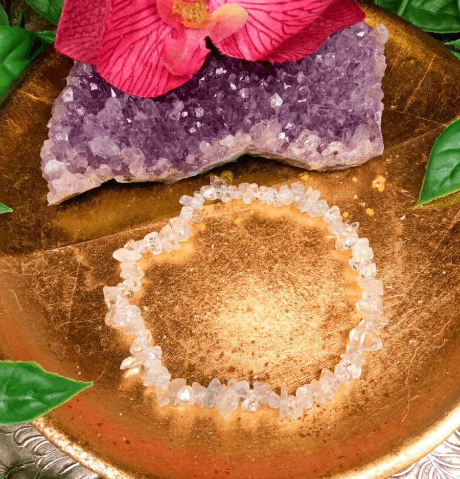 Aquamarine Crystal Chip Bracelet For Tranquillity - Spirit and Stardust