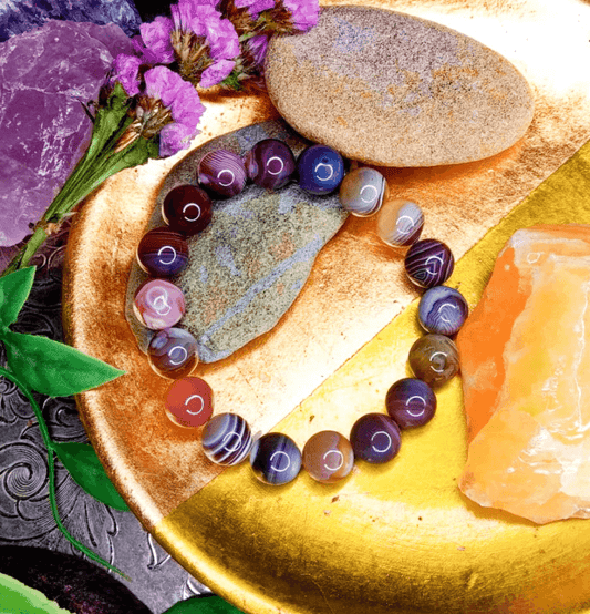 Botswana Agate Bracelet For Protection - Spirit and Stardust