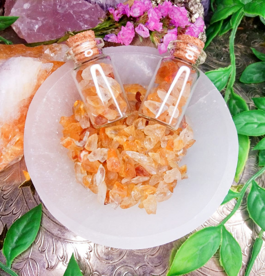 Citrine Crystal Chips - 200 Grams