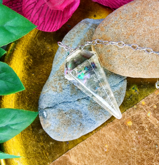 Natural Citrine Hexagon Pendulum - Spirit and Stardust