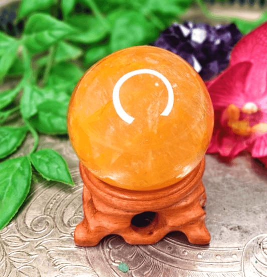 Golden Healer Crystal Sphere - Spirit and Stardust