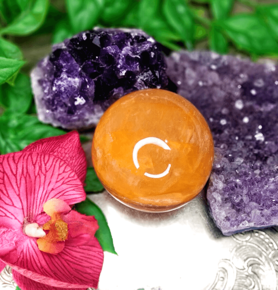 Golden Healer Crystal Sphere - Spirit and Stardust
