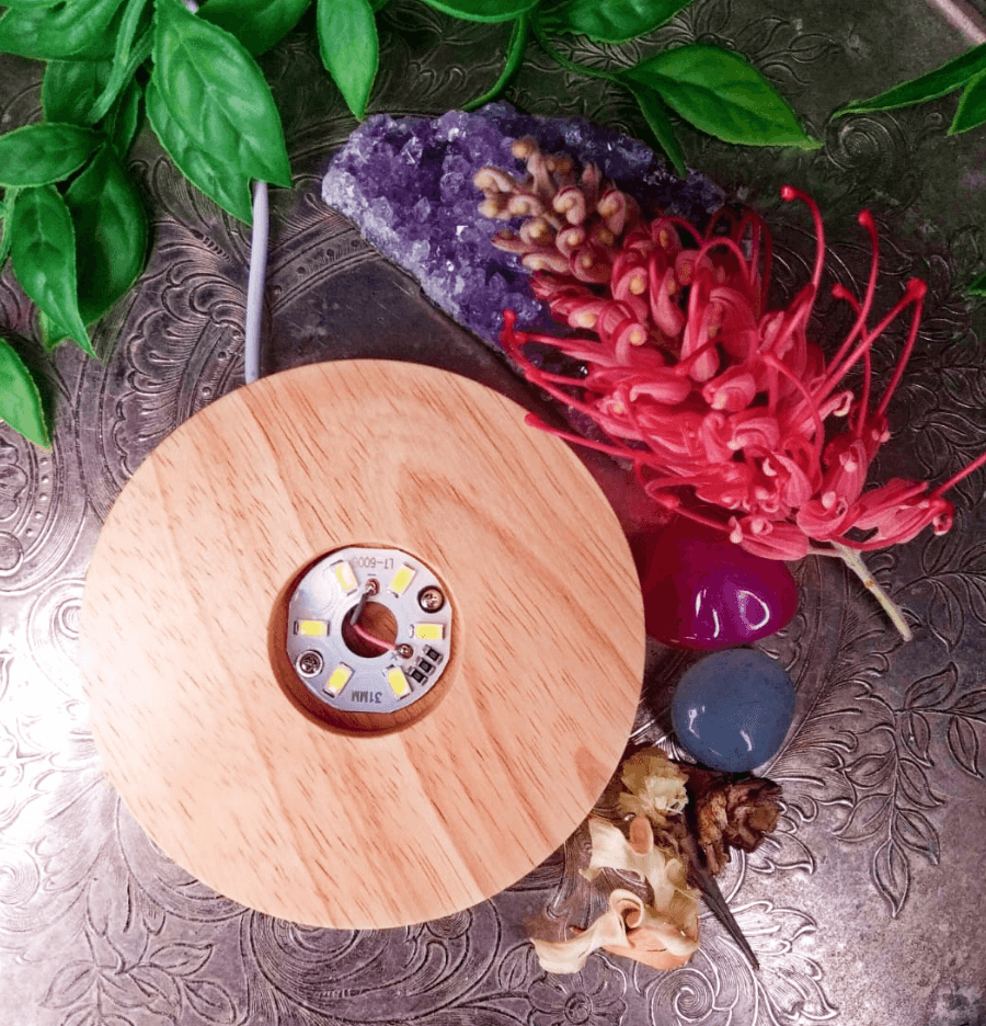 Amethyst and Selenite Bowl Lamp - Spirit and Stardust