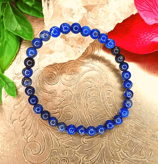 Lapis Lazuli Bracelet For Wisdom (6mm Beads) - Spirit and Stardust