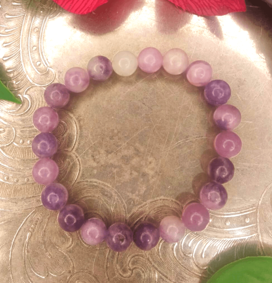 Lepidolite Bracelet For Depression Relief (6mm) - Spirit and Stardust