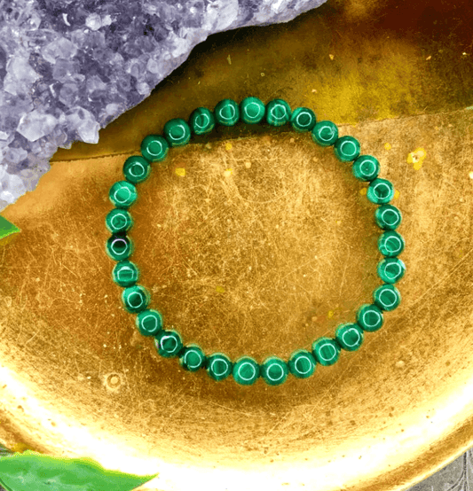 Malachite Bracelet For Protection (6mm Beads) - Spirit and Stardust