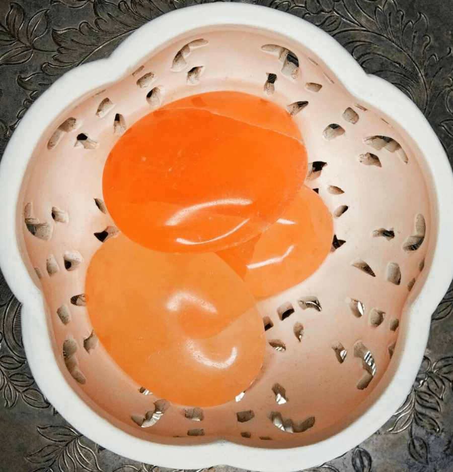 Orange Selenite Palm Stone For Recharging - Spirit and Stardust