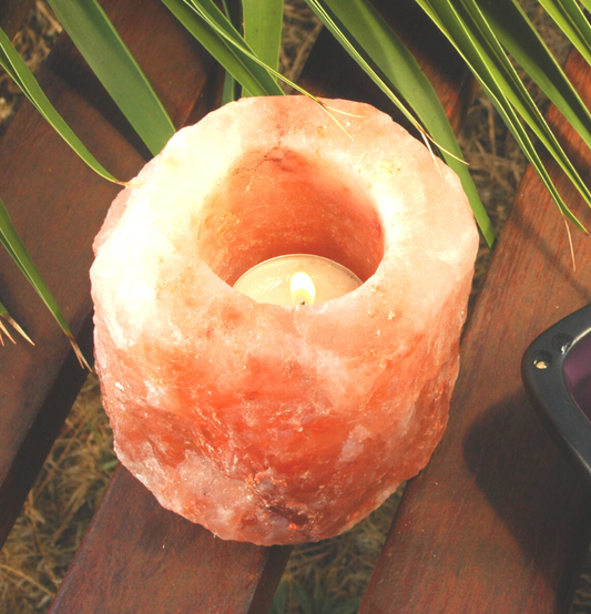 Pink Himalayan Salt Candle Holder