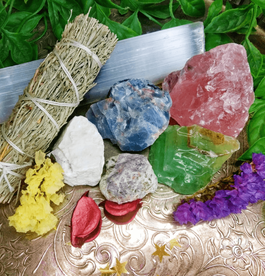 Post Traumatic Stress (PTSD) Relief Raw Crystal Healing Set in Gift Box - Spirit and Stardust