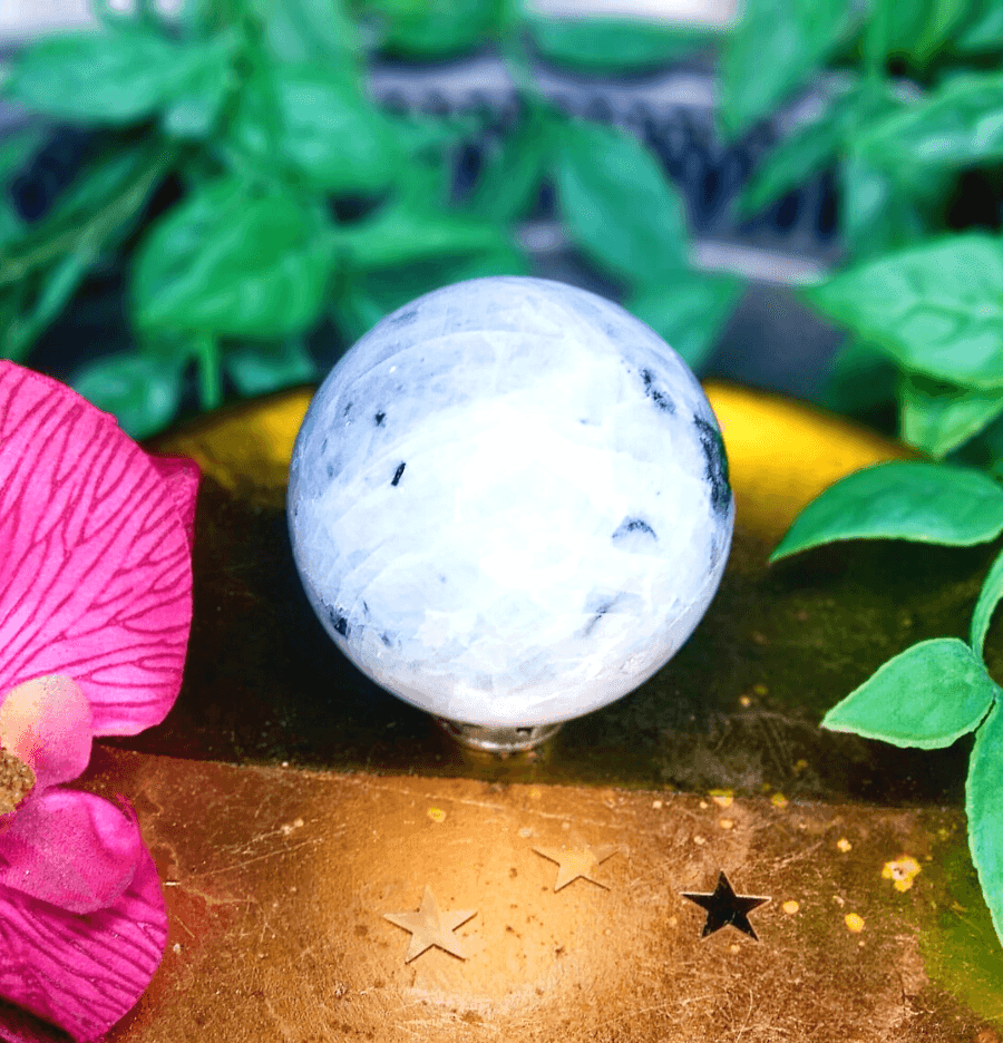 Rainbow Moonstone Crystal Sphere - Spirit and Stardust