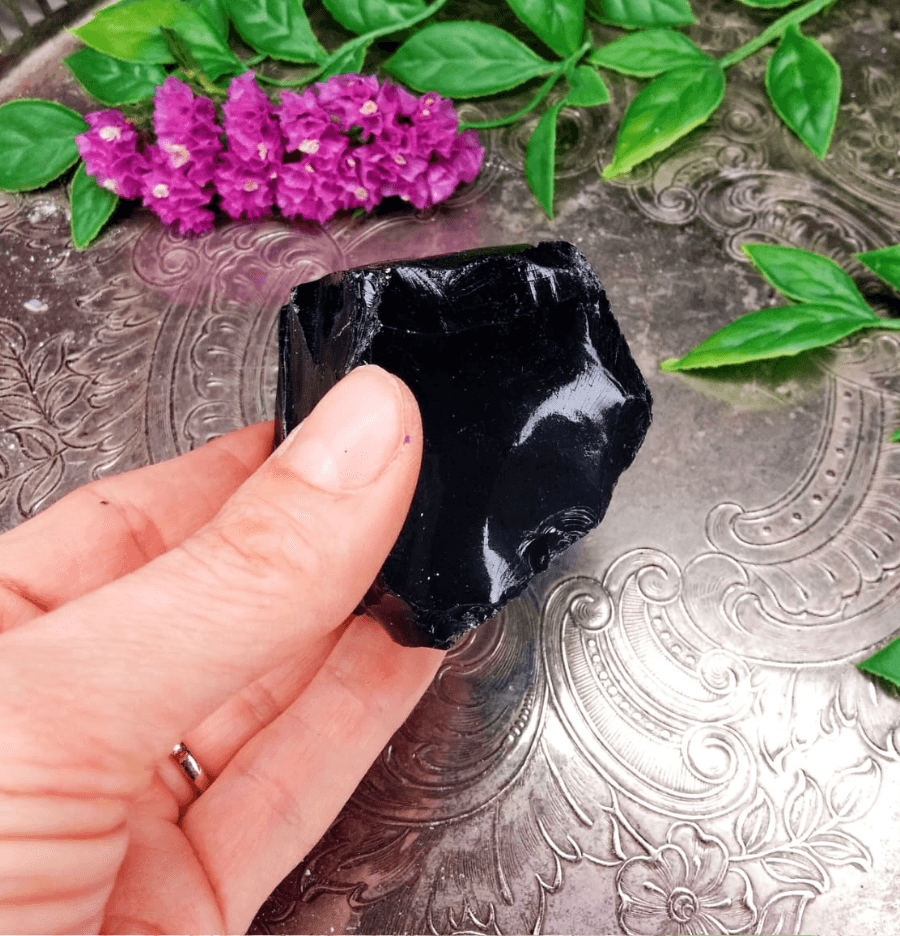 Raw Black Obsidian: The Mirror Stone - Spirit and Stardust